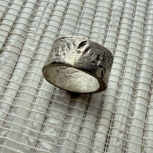 Hand Cast Fine Silver Ring – Size 4 – One-of-a-Kind